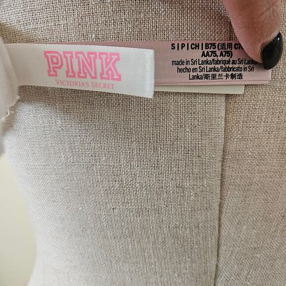 Pink bralette white push up Small - Picture 4 of 6